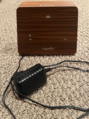 Capello Woodgrain Digital Alarm Clock - Brown